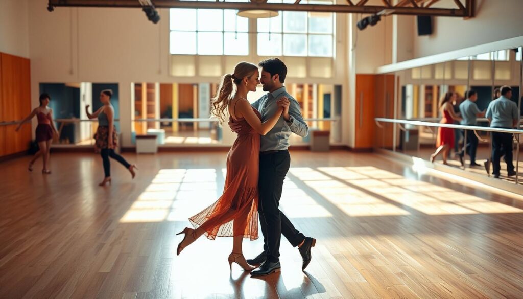 Couple Learning Dance Together