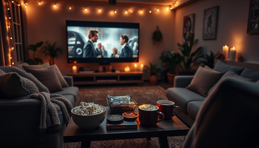 Cozy Movie Night Setup