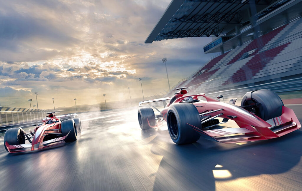 Formula1 cars racing