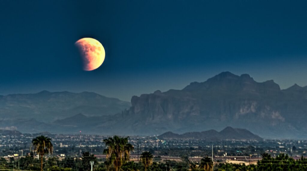 Super moon rise