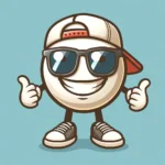 A fun and friendly cartoon character with sunglasses, a cap, and a big smile